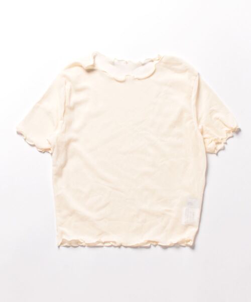 i-dare(アイディア)の「【i-dare】 シースルー シアー 半袖 トップス(Tシャツ/カットソー・レディース・ホワイト/ブラック/アイボリー/ピンク/パープル・FREE)」の20枚目の写真