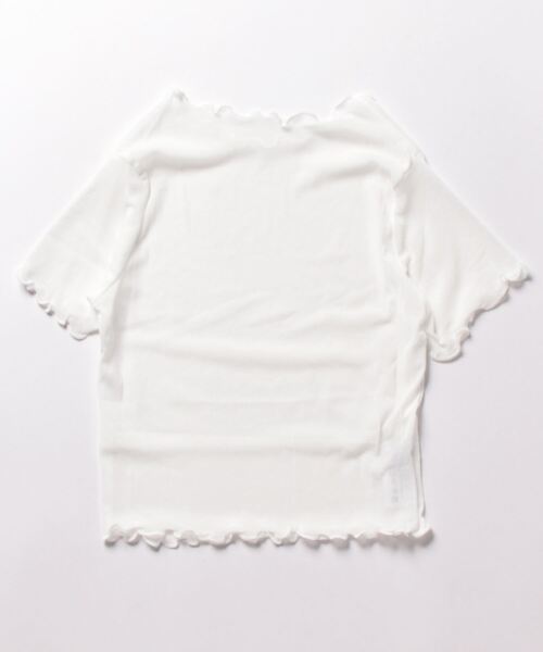 i-dare(アイディア)の「【i-dare】 シースルー シアー 半袖 トップス(Tシャツ/カットソー・レディース・ホワイト/ブラック/アイボリー/ピンク/パープル・FREE)」の14枚目の写真