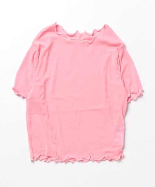i-dare(アイディア)の「【i-dare】 シースルー シアー 半袖 トップス(Tシャツ/カットソー・レディース・ホワイト/ブラック/アイボリー/ピンク/パープル・FREE)」の9枚目の写真