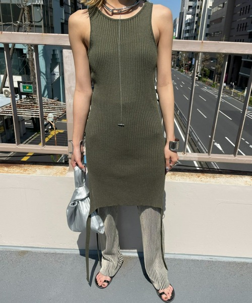 AIC.（エーアイシー）の「配色リブストレートパンツ/セットアップ可能（その他パンツ・レディース・ブラック/カーキ・FREE）」の15枚目の写真