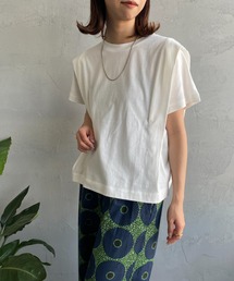 [mizuiro ind/ミズイロインド] 肩タッククルーネックカットソー
