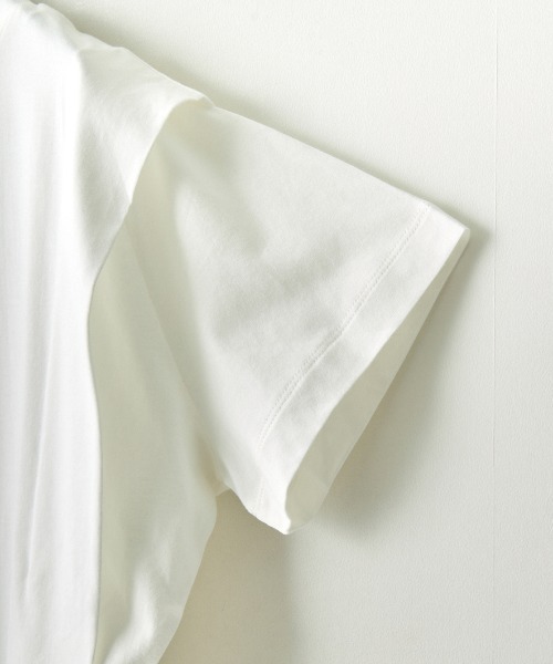 mizuiroind（ミズイロインド）の「[mizuiro ind/ミズイロインド] 肩タッククルーネックカットソー（Tシャツ/カットソー・レディース・ブラック/オフホワイト/ブルー・F）」の4枚目の写真