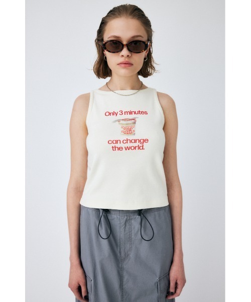 MOUSSY（マウジー）の「C/N 3 MINUTES タンクトップ（タンクトップ・レディース・ネイビー/オフホワイト・FREE）」の6枚目の写真