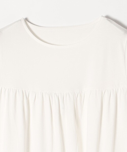 SHIPS any（シップス エニィ）の「SHIPS any:〈洗濯機可能〉ティアード レース チュニック Tシャツ（Tシャツ/カットソー・レディース・ブラック/ホワイト・ONE SIZE）」の5枚目の写真