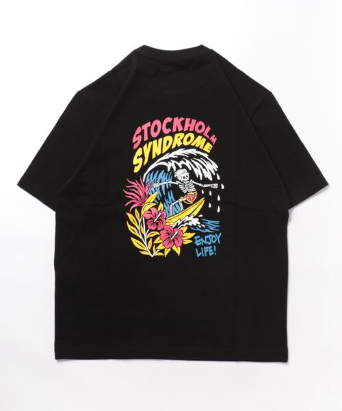 STOCKHOLM SYNDROME（ストックホルムシンドローム）の「【UNISEX】STOCKHOLM SYNDROME／サーフィンスケルトンT 2907416（Tシャツ/カットソー・レディース・ホワイト/ブラック・FREE）」の3枚目の写真