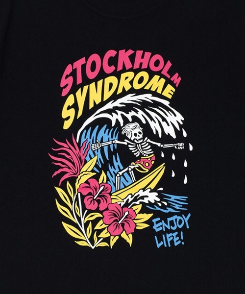 STOCKHOLM SYNDROME（ストックホルムシンドローム）の「【UNISEX】STOCKHOLM SYNDROME／サーフィンスケルトンT 2907416（Tシャツ/カットソー・レディース・ホワイト/ブラック・FREE）」の5枚目の写真