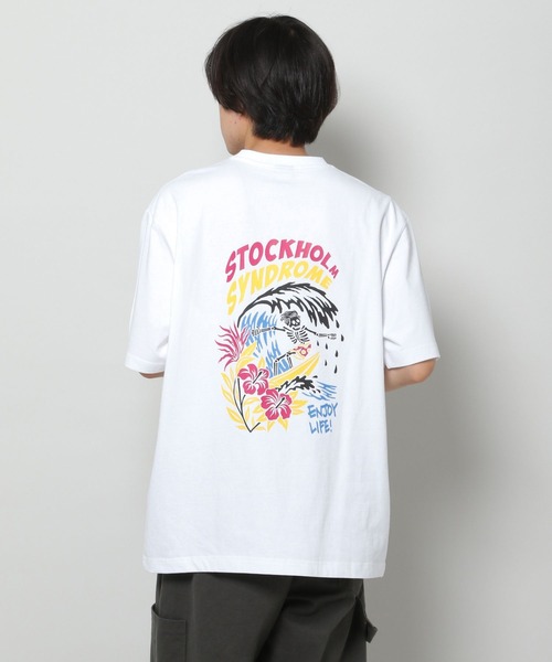STOCKHOLM SYNDROME（ストックホルムシンドローム）の「【UNISEX】STOCKHOLM SYNDROME／サーフィンスケルトンT 2907416（Tシャツ/カットソー・レディース・ホワイト/ブラック・FREE）」の20枚目の写真