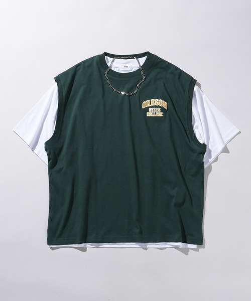 WEGO（ウィゴー）の「WEGO/【3点セット】アクセ付きアンサンブルカットベストT（アンサンブル・メンズ・ブラック/サックスブルー/ダークグリーン/ダークオレンジ・MEDIUM/LARGE）」の21枚目の写真