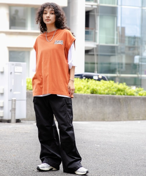 WEGO（ウィゴー）の「WEGO/【3点セット】アクセ付きアンサンブルカットベストT（アンサンブル・メンズ・ブラック/サックスブルー/ダークグリーン/ダークオレンジ・MEDIUM/LARGE）」の16枚目の写真