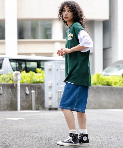 WEGO（ウィゴー）の「WEGO/【3点セット】アクセ付きアンサンブルカットベストT（アンサンブル・メンズ・ブラック/サックスブルー/ダークグリーン/ダークオレンジ・MEDIUM/LARGE）」の15枚目の写真