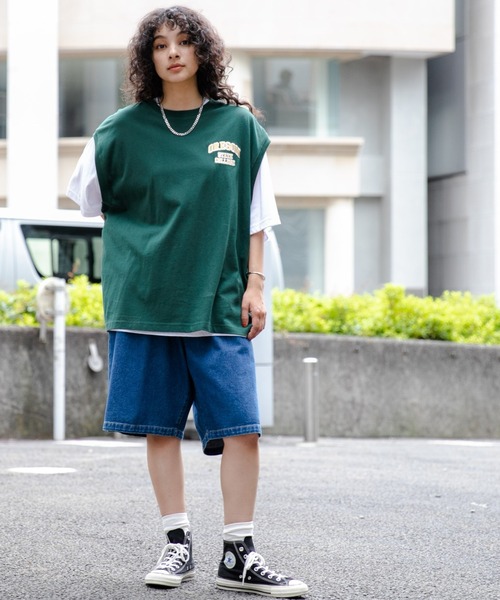 WEGO（ウィゴー）の「WEGO/【3点セット】アクセ付きアンサンブルカットベストT（アンサンブル・メンズ・ブラック/サックスブルー/ダークグリーン/ダークオレンジ・MEDIUM/LARGE）」の13枚目の写真