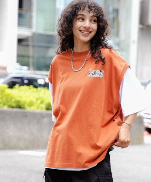 WEGO（ウィゴー）の「WEGO/【3点セット】アクセ付きアンサンブルカットベストT（アンサンブル・メンズ・ブラック/サックスブルー/ダークグリーン/ダークオレンジ・MEDIUM/LARGE）」の9枚目の写真