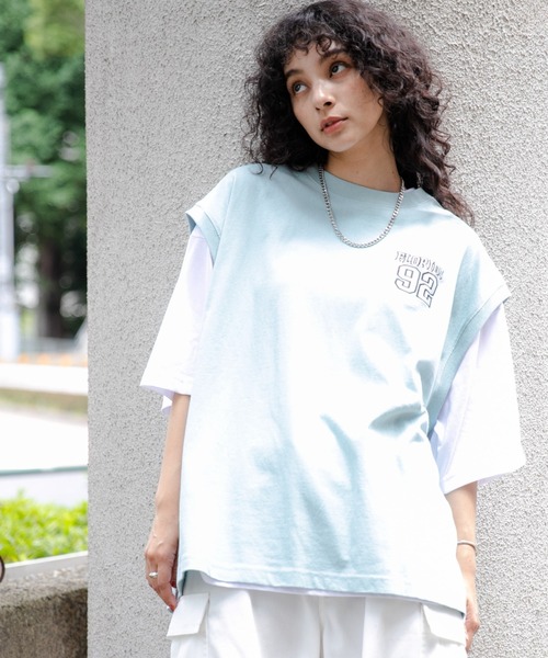 WEGO（ウィゴー）の「WEGO/【3点セット】アクセ付きアンサンブルカットベストT（アンサンブル・メンズ・ブラック/サックスブルー/ダークグリーン/ダークオレンジ・MEDIUM/LARGE）」の5枚目の写真