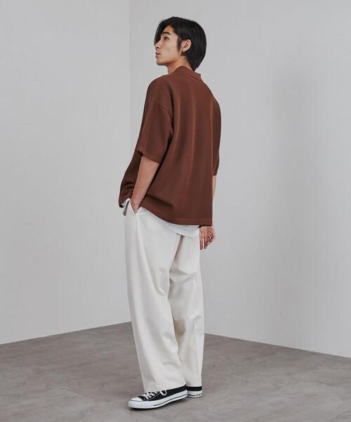 coen（コーエン）の「センタープレスタックワイドスラックス（スラックス・メンズ・ブラック/オフホワイト/ダークグレー・S/L/M）」の16枚目の写真