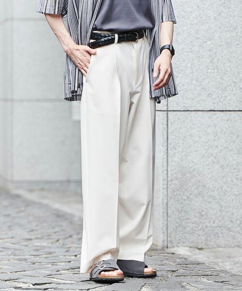 coen（コーエン）の「センタープレスタックワイドスラックス（スラックス・メンズ・ブラック/オフホワイト/ダークグレー・S/L/M）」の20枚目の写真