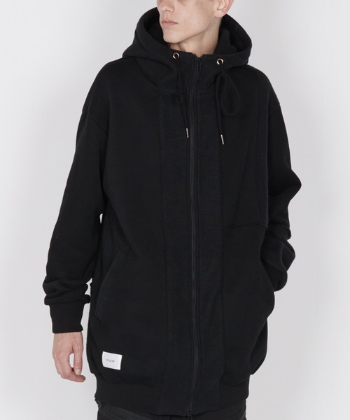 VIRGOwearworks（ヴァルゴウェアワークス）の「SERIF MIDDLE HOODIGAN（パーカー・メンズ・ブルー/ブラック/チャコールグレー・2/3/4）」の9枚目の写真