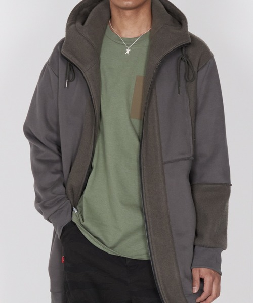 VIRGOwearworks（ヴァルゴウェアワークス）の「SERIF MIDDLE HOODIGAN（パーカー・メンズ・ブルー/ブラック/チャコールグレー・2/3/4）」の11枚目の写真