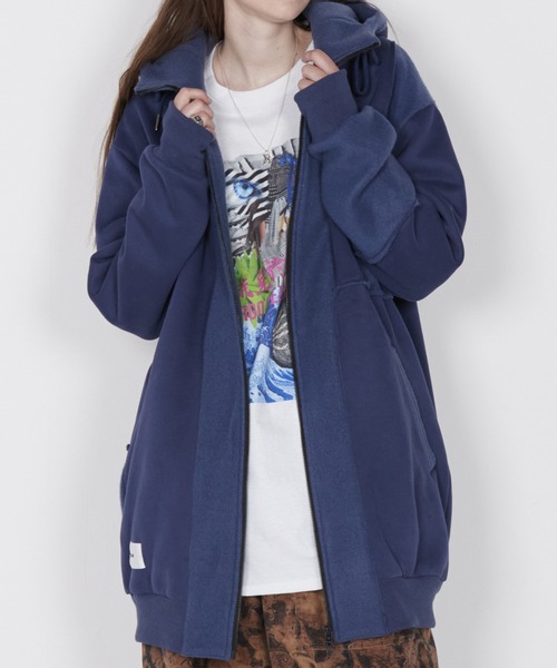 VIRGOwearworks（ヴァルゴウェアワークス）の「SERIF MIDDLE HOODIGAN（パーカー・メンズ・ブルー/ブラック/チャコールグレー・2/3/4）」の15枚目の写真