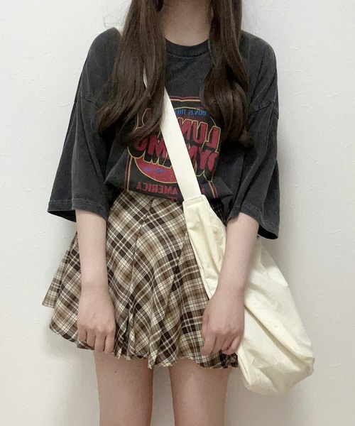 Cham.（チャム）の「チェックフレアスカート（スカート・レディース・ブラウン・F）」の22枚目の写真