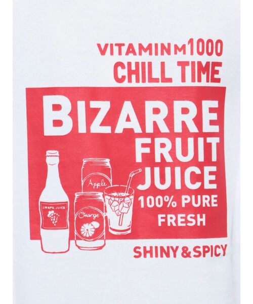 MURUA(ムルーア)の「ジューススクエアステッカーTシャツ(Tシャツ/カットソー・レディース・ホワイト/ブラック・FREE)」の19枚目の写真