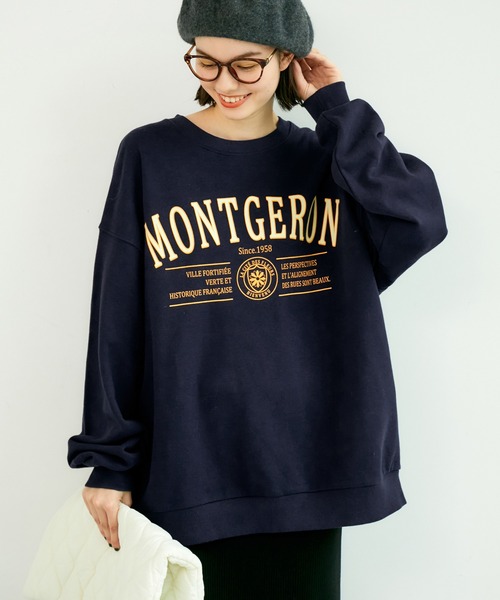 ROPE' PICNIC(ロペピクニック)の「リンクコーデ/BIGカレッジロゴスウェット(スウェット・レディース・ネイビー/チャコールグレー/ライトグレー/グレー・38)」の4枚目の写真