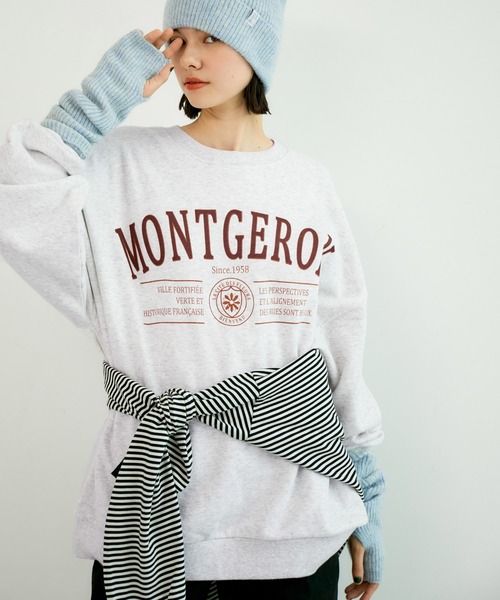 ROPE' PICNIC(ロペピクニック)の「リンクコーデ/BIGカレッジロゴスウェット(スウェット・レディース・ネイビー/チャコールグレー/ライトグレー/グレー・38)」の1枚目の写真