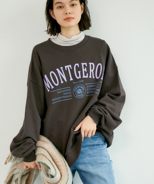 ROPE' PICNIC(ロペピクニック)の「リンクコーデ/BIGカレッジロゴスウェット(スウェット・レディース・ネイビー/チャコールグレー/ライトグレー/グレー・38)」の2枚目の写真