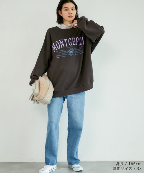 ROPE' PICNIC(ロペピクニック)の「リンクコーデ/BIGカレッジロゴスウェット(スウェット・レディース・ネイビー/チャコールグレー/ライトグレー/グレー・38)」の21枚目の写真