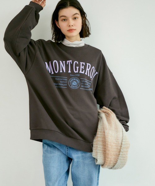 ROPE' PICNIC(ロペピクニック)の「リンクコーデ/BIGカレッジロゴスウェット(スウェット・レディース・ネイビー/チャコールグレー/ライトグレー/グレー・38)」の22枚目の写真