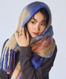 coen | ウールMIXボリュームチェックマフラー(ストール/ショール)