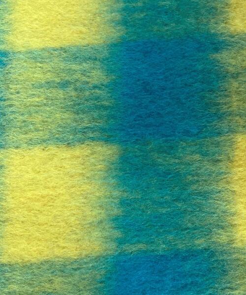 coen（コーエン）の「ウールMIXボリュームチェックマフラー（ストール/ショール・レディース・ブラウン/ターコイズブルー/コバルトブルー・FREE）」の6枚目の写真