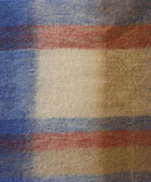 coen（コーエン）の「ウールMIXボリュームチェックマフラー（ストール/ショール・レディース・ブラウン/ターコイズブルー/コバルトブルー・FREE）」の10枚目の写真