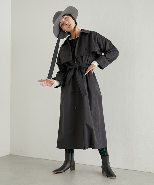 ear PAPILLONNER(イアパピヨネ)の「3WAYトレンチコート【SUM1 STYLE(スミスタイル)】(トレンチコート・レディース・ブラック/キャメル・FREE)」の3枚目の写真