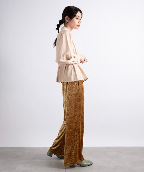 SETUP7（セットアップセブン）の「24SS♪ 雑誌 SWEET 掲載アイテム【SETUP7】クラシカルウエストギャザーシャツ　ショート丈（シャツ/ブラウス・レディース・ピンク/グレイッシュベージュ/アイボリー・M/S）」の9枚目の写真