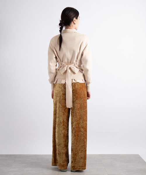 SETUP7（セットアップセブン）の「24SS♪ 雑誌 SWEET 掲載アイテム【SETUP7】クラシカルウエストギャザーシャツ　ショート丈（シャツ/ブラウス・レディース・ピンク/グレイッシュベージュ/アイボリー・M/S）」の7枚目の写真