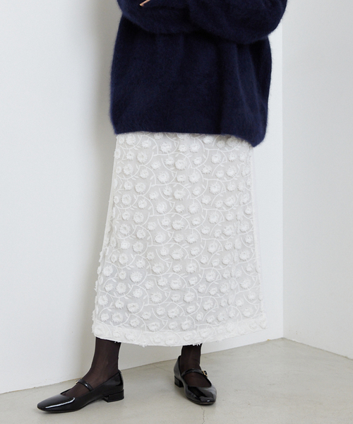 IENA（イエナ）の「ジャガード刺繍 タイトイージースカート