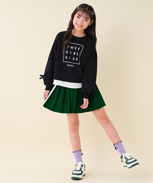 by LOVEiT（バイラビット）の「インパン付きライン入りプリーツチアスカート（スカート・キッズ・グリーン/レッド/ブラック/ピンク・140cm/130cm/150cm/120cm/160cm）」の21枚目の写真