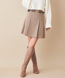 ベルト付きプリーツスカショーパン