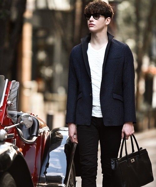 Buffalo Bobs(バッファローボブズ)の「COZZA-SPECIAL(コッザ-スペシャル)イタリアンカラー ジャケット(テーラードジャケット・メンズ・マルチ/ネイビー・2-3/1-2/3-4)」の16枚目の写真