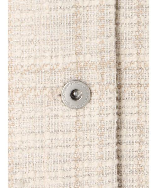 earth music&ecology（アースミュージックアンドエコロジー）の「ツイードジャケット(check)（ノーカラージャケット・レディース・アイボリー・FREE）」の18枚目の写真