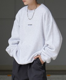 ワンポイントロゴ / フォトプリント / Shadowガールプリント ビッグシルエット 裏起毛プルオーバースウェット ユニセックス【Confirm】