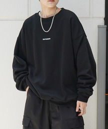 ワンポイントロゴ / フォトプリント / Shadowガールプリント ビッグシルエット 裏起毛プルオーバースウェット ユニセックス【Confirm】