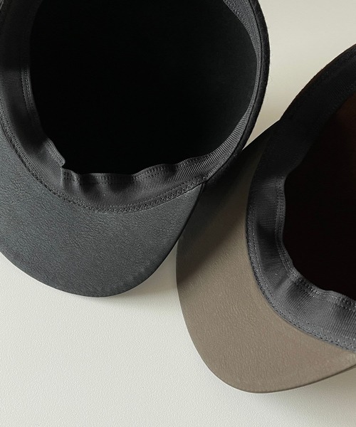 wee9s（ウィークス）の「smooth wool cap / スムースウールキャップ（キャップ・レディース・ブラック/ブラウン・FREE）」の6枚目の写真