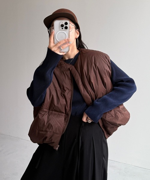 wee9s（ウィークス）の「smooth wool cap / スムースウールキャップ（キャップ・レディース・ブラック/ブラウン・FREE）」の14枚目の写真