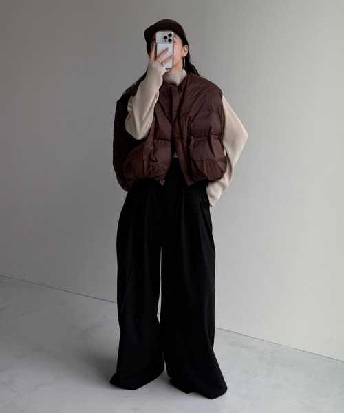 wee9s（ウィークス）の「smooth wool cap / スムースウールキャップ（キャップ・レディース・ブラック/ブラウン・FREE）」の18枚目の写真