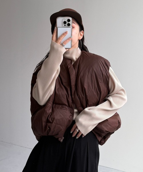 wee9s（ウィークス）の「smooth wool cap / スムースウールキャップ（キャップ・レディース・ブラック/ブラウン・FREE）」の15枚目の写真