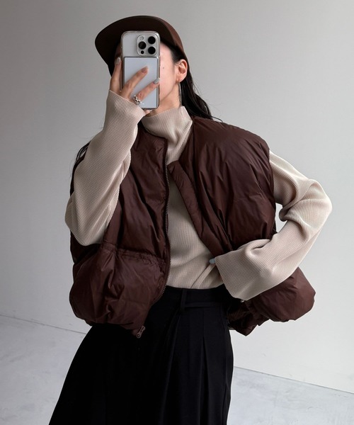 wee9s（ウィークス）の「smooth wool cap / スムースウールキャップ（キャップ・レディース・ブラック/ブラウン・FREE）」の8枚目の写真