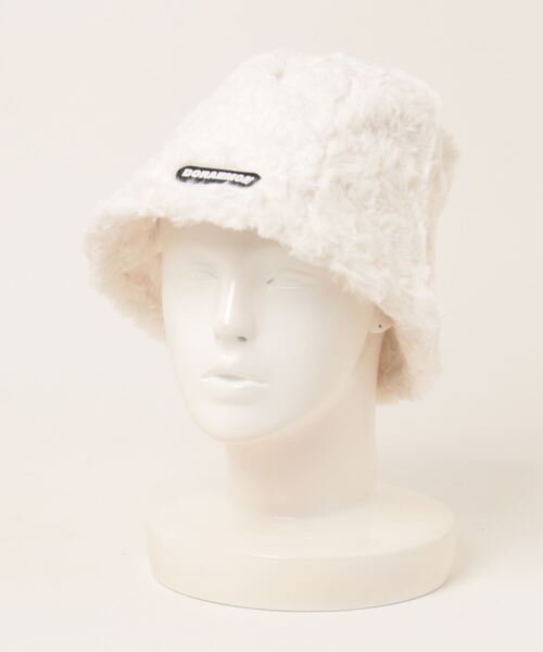 Ritzy（リッツィー）の「もこもこ ワンポイントプレートバケットハット（ハンチング/ベレー帽・レディース・ベージュ/ホワイト/ブラック・FREE）」の12枚目の写真