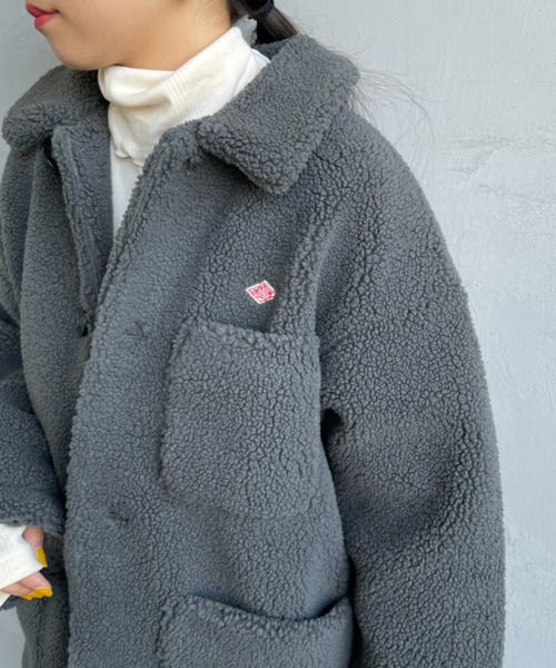 DANTON（ダントン）の「[DANTON/ダントン] カバーオール ボアフリースジャケット（カバーオール・レディース・チャコール/ライトベージュ・M）」の11枚目の写真