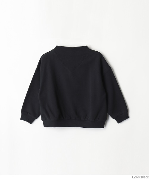 coca（coca）（コカ）の「キッズ　裏毛V切替タートルネックプルオーバー（スウェット・キッズ・マスタード/ブラック・110/120/130/140）」の9枚目の写真
